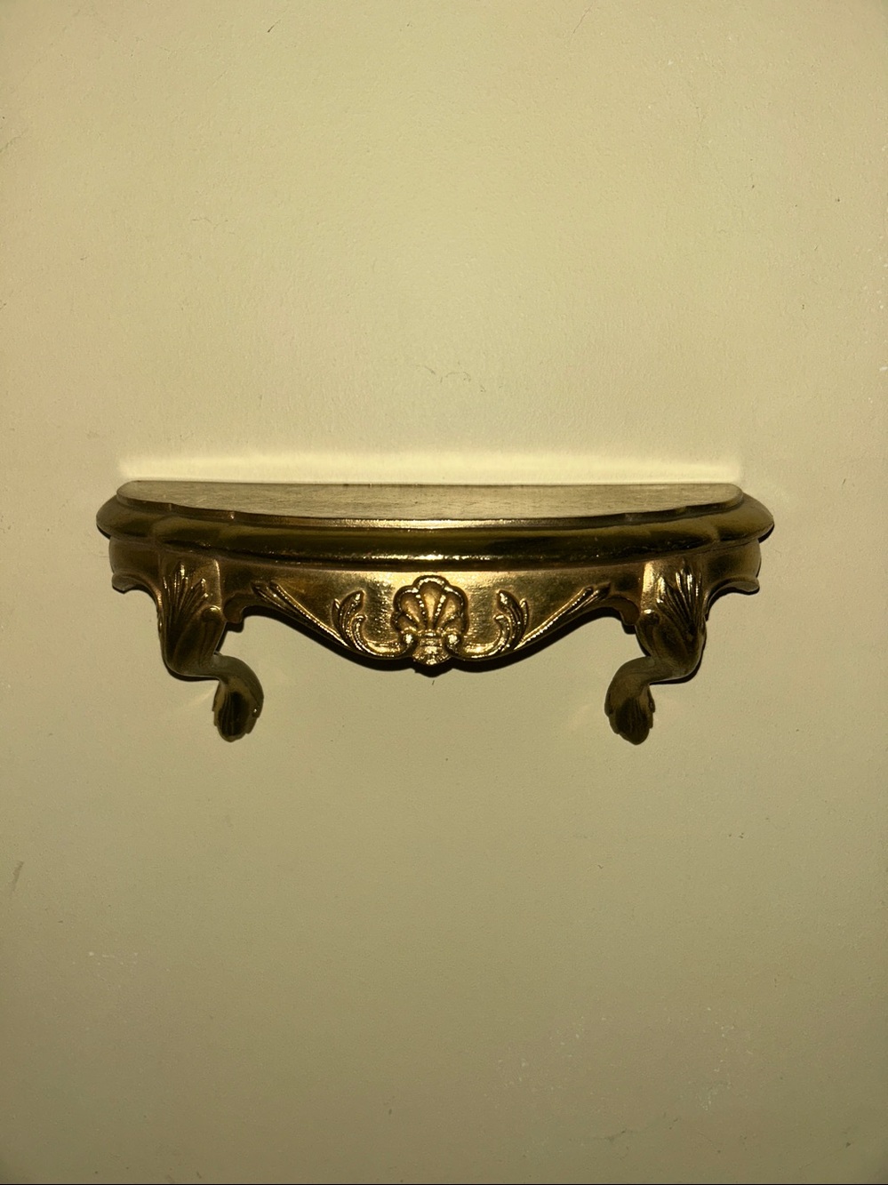 Burwood 1983 Vintage shiny Goldtone gilded shelf